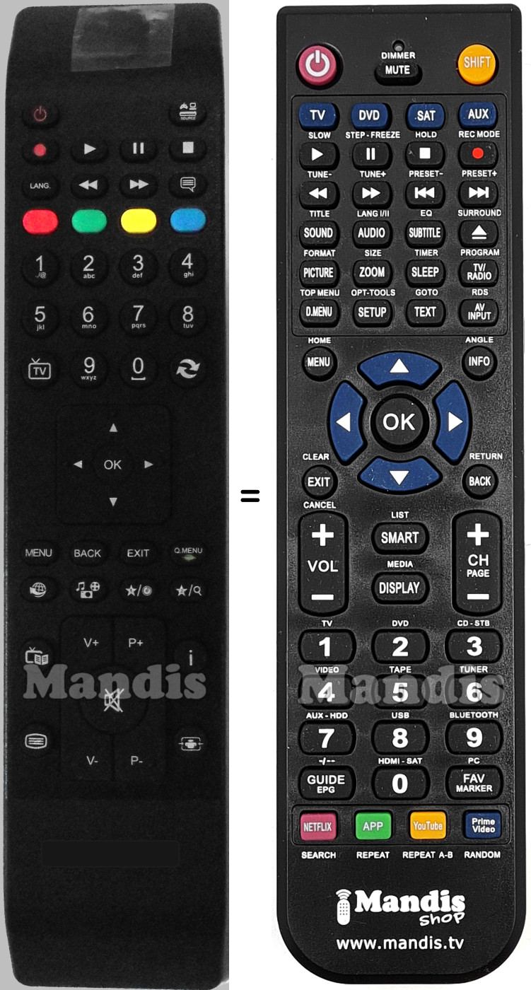 Replacement remote control Seg RC-4800