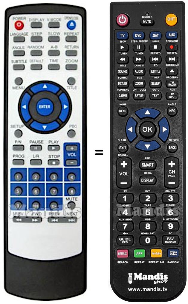 Replacement remote control CDV REMCON229