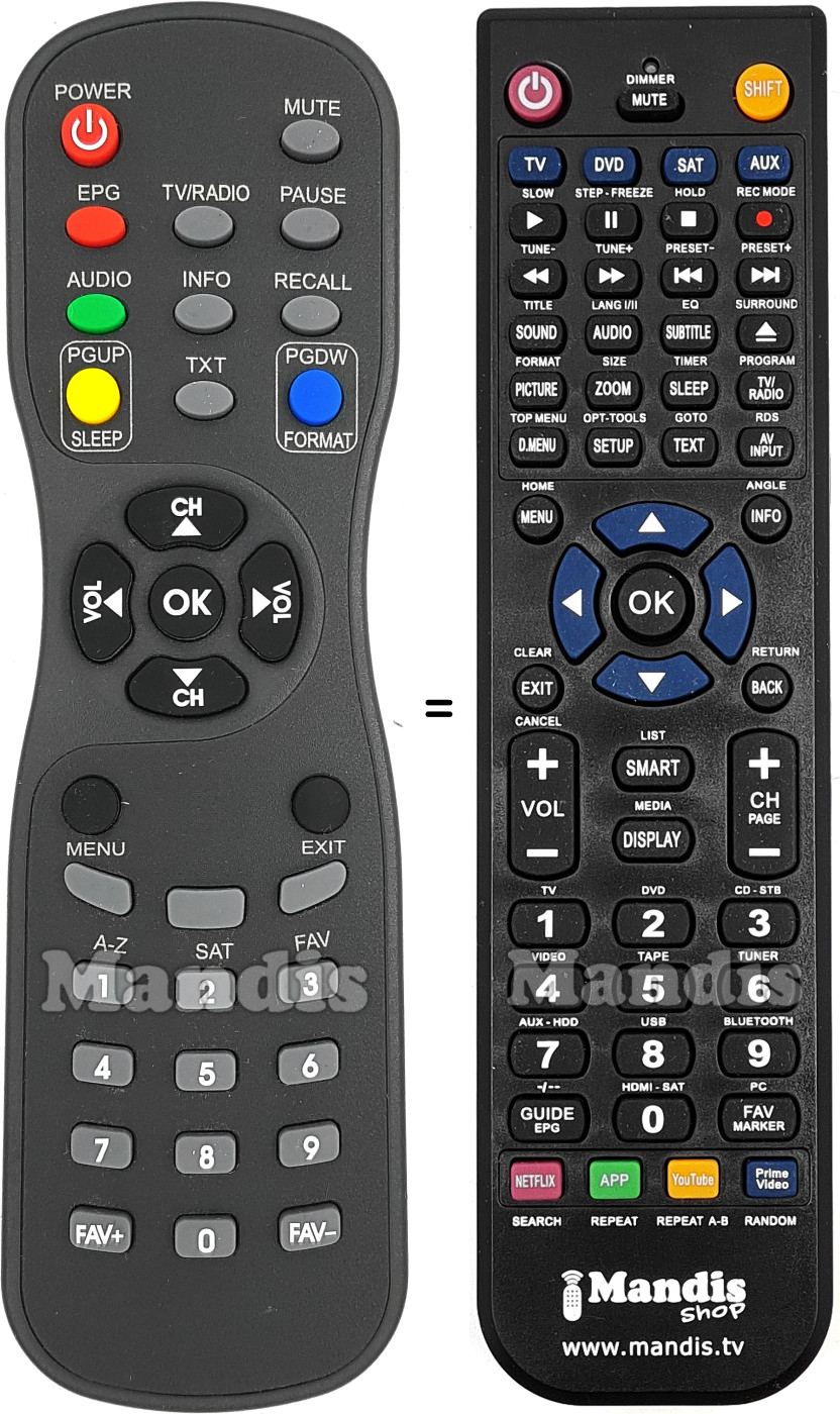 Replacement remote control Comag RENCOM1611