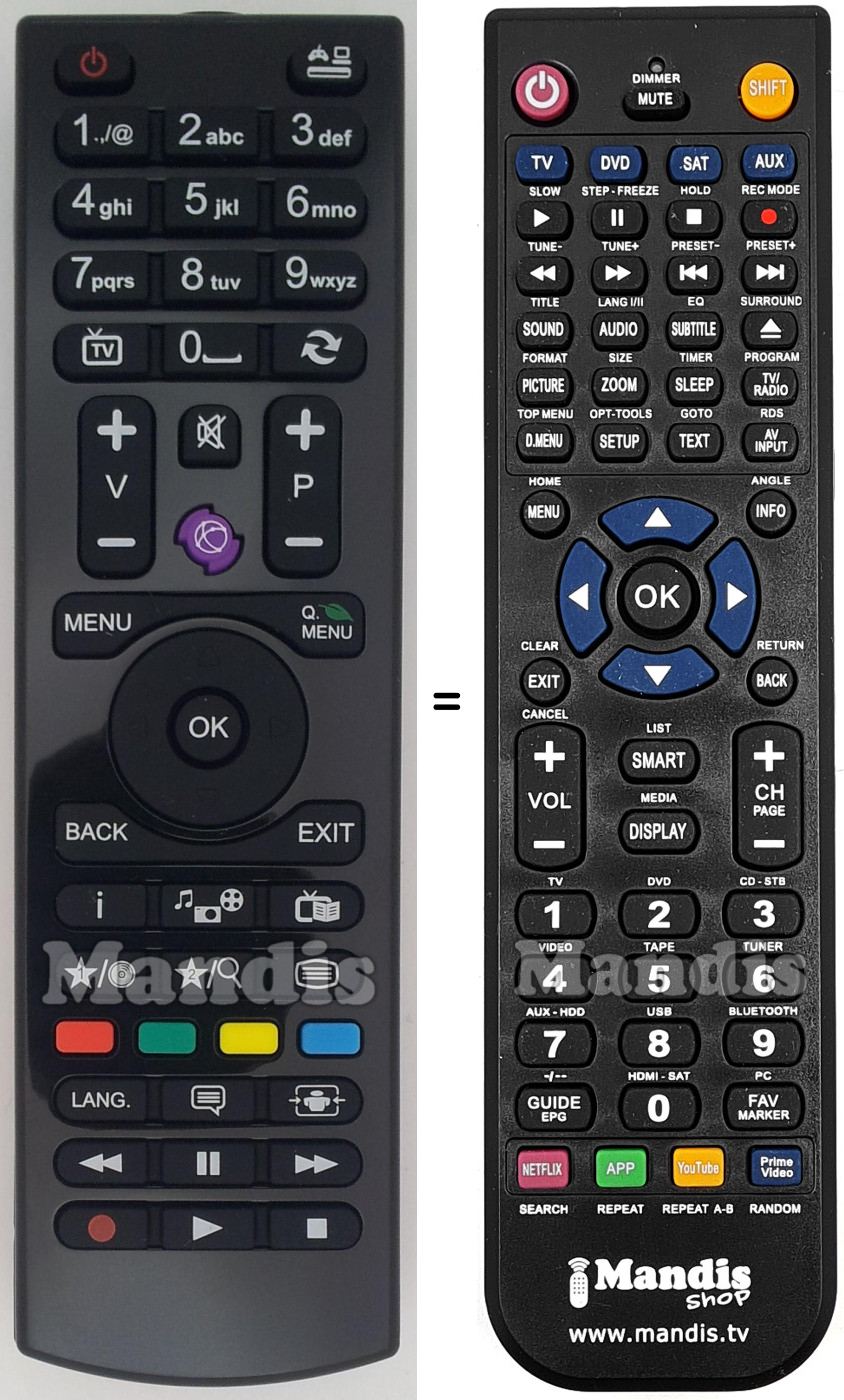 Replacement remote control CAHORS RC4810