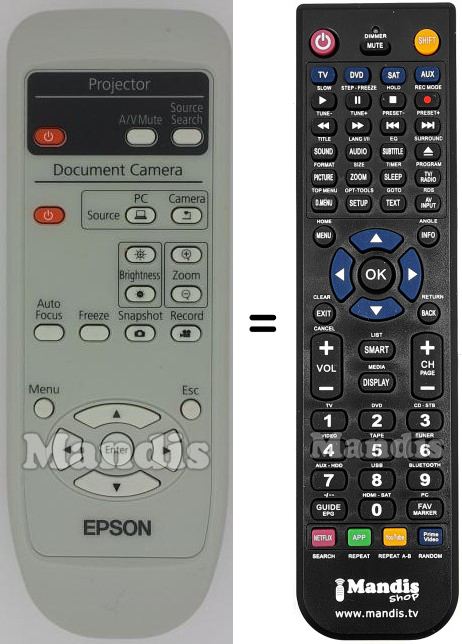 Replacement remote control 153867200