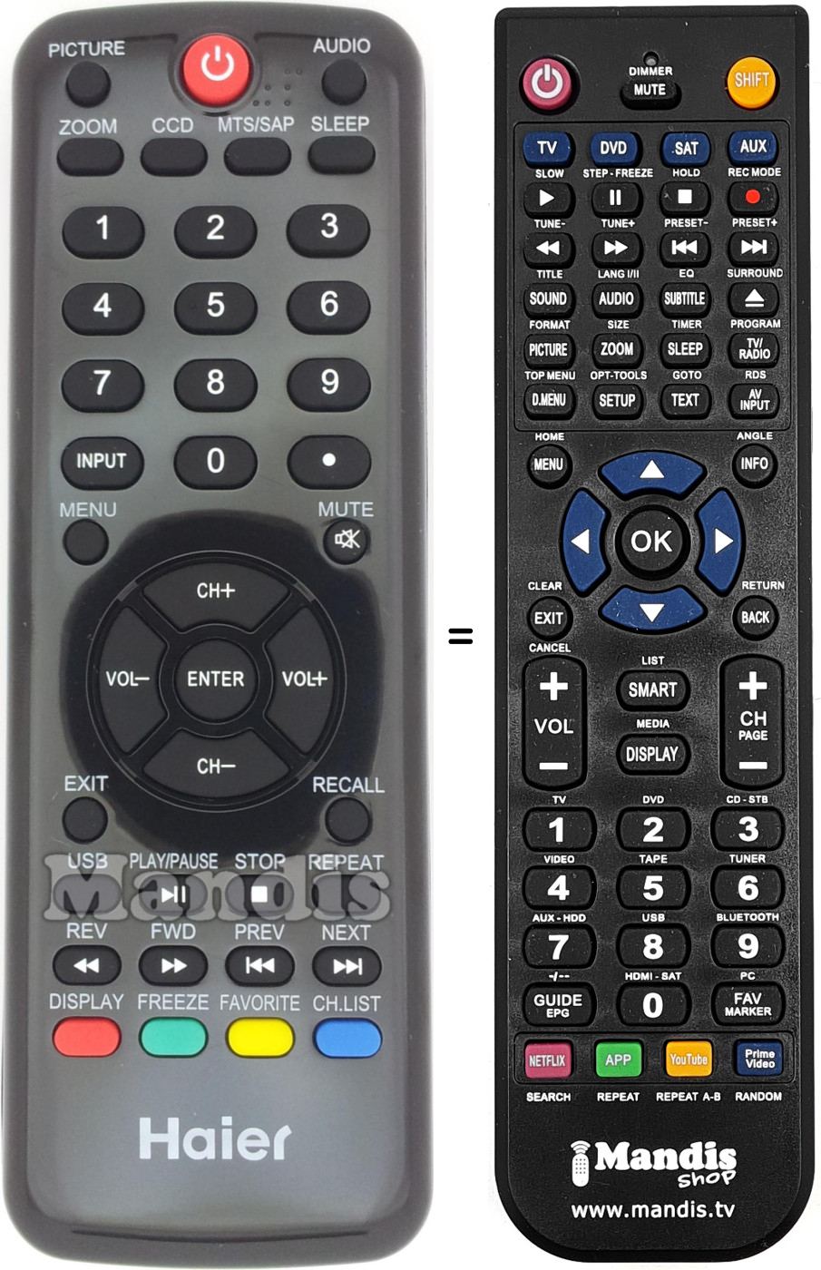 Replacement remote control 504Q4605101