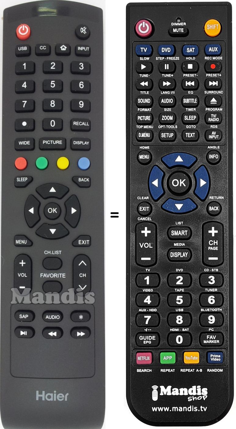 Replacement remote control 904-HRK86-10064