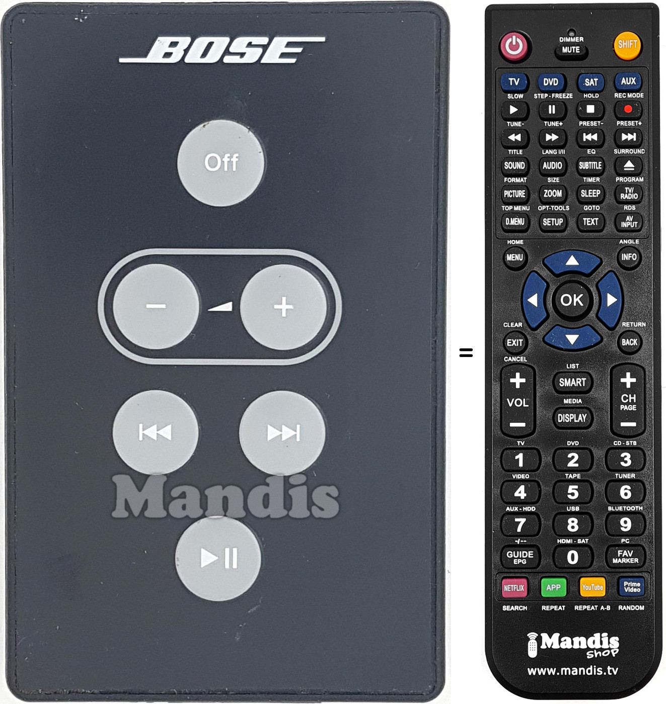 Replacement remote control BOSE003