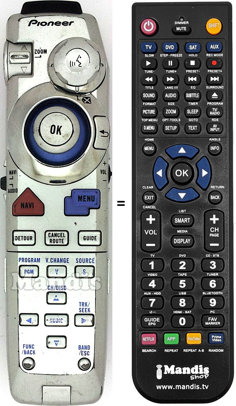 Replacement remote control Pioneer CXB7427