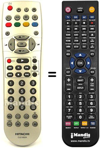 Replacement remote control Hitachi CLE952A