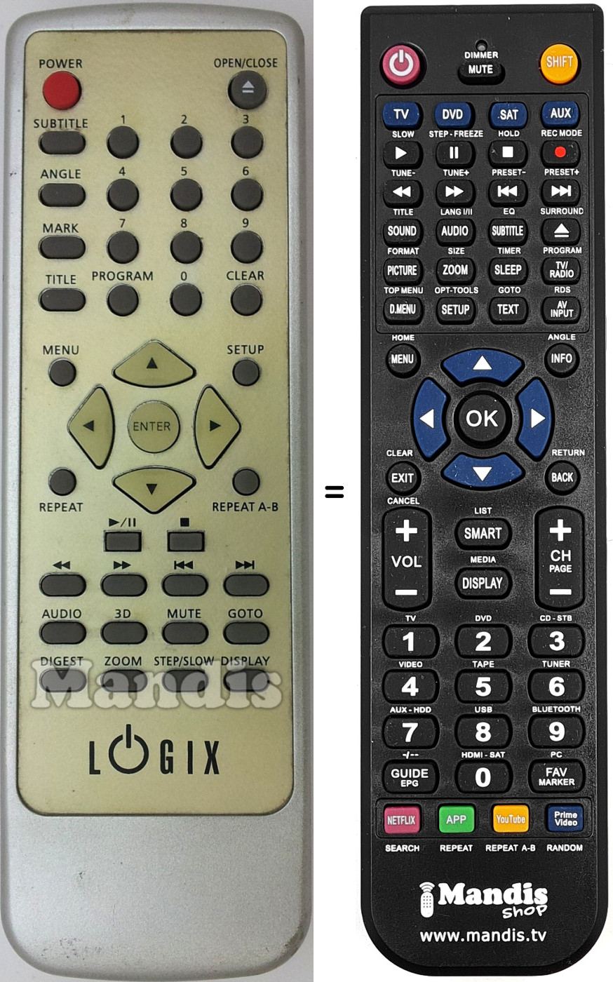 Gleichwertige Fernbedienung JX-2002