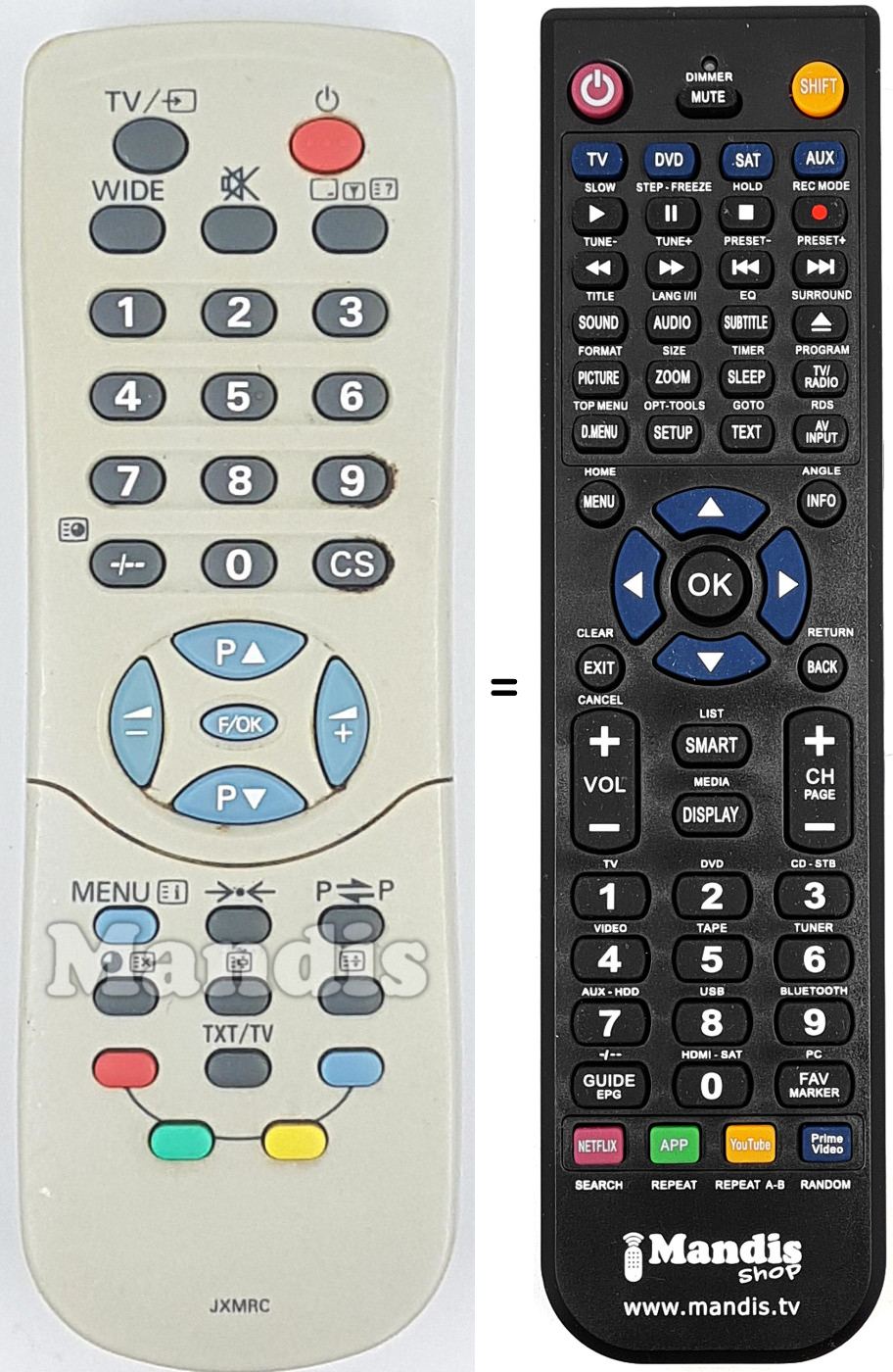 Replacement remote control JXMRC