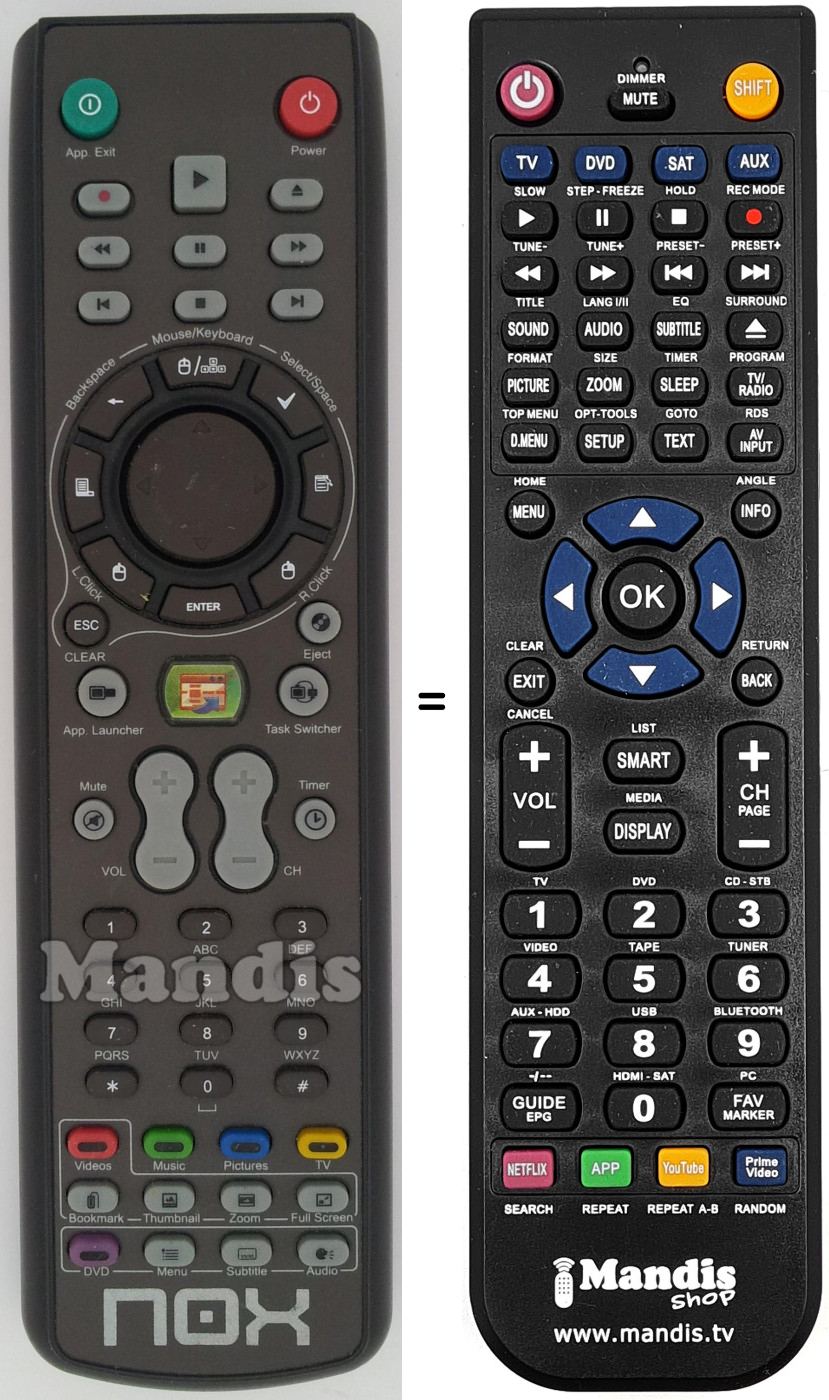 Replacement remote control REMCON1454