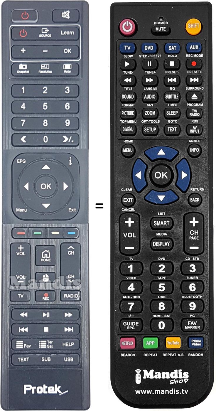 Replacement remote control REMCON1896