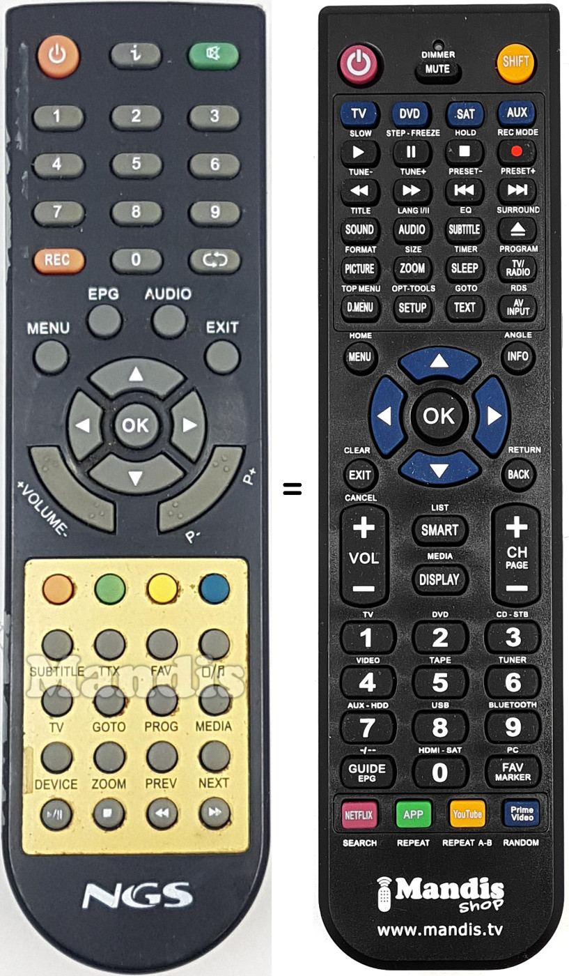 Replacement remote control REMCON2115