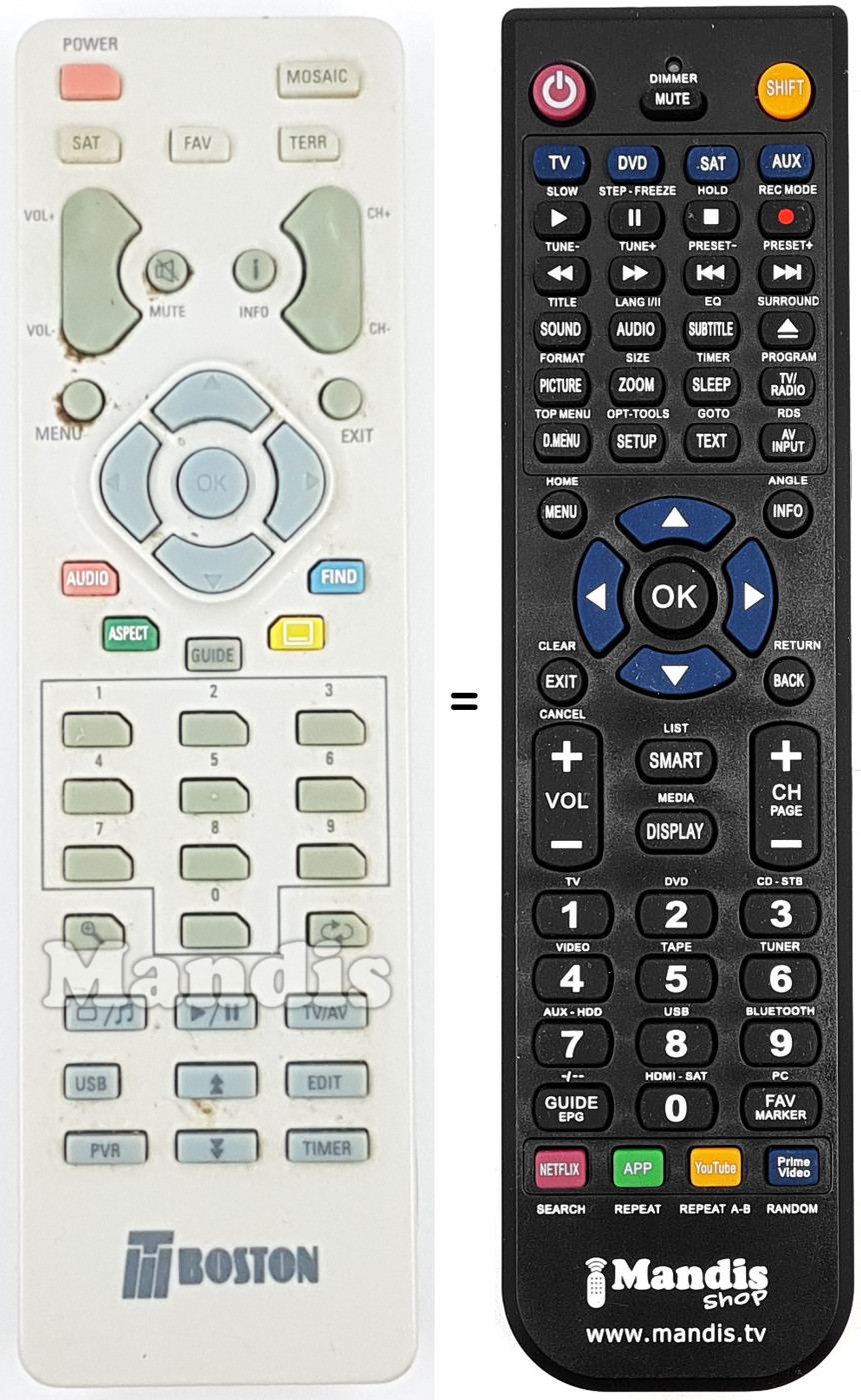 Replacement remote control REMCON2175