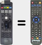 Replacement remote control for HTRU07E (0530004313)