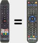 Replacement remote control for RC43140 (30100817)