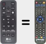 Replacement remote control for AKB74435311