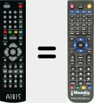 Replacement remote control for Airis002