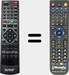 Replacement remote control for LED1030DVBT