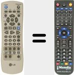 Replacement remote control for REMCON1353