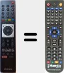 Replacement remote control for TS3 NETFLIX (759551800700)