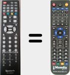 Replacement remote control for STV17DVDT-1