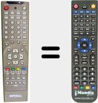 Replacement remote control for RC-TFD1