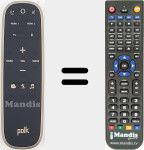 Replacement remote control for Polk (RE9641-1)