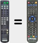 Replacement remote control for RM-U304 (141883311)