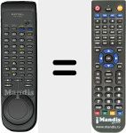 Replacement remote control for RR-DV 93