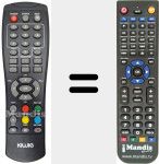 Replacement remote control for REMCON168