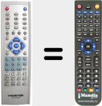 Replacement remote control for NDVD-RW 35X (JX-5011 B)