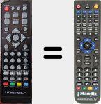 Replacement remote control for NT-TNT-TECHNHD200
