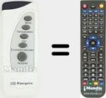 Replacement remote control for REMCON1590