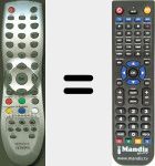 Replacement remote control for TDT 5500HD