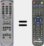 Replacement remote control for DVR7400