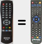 Replacement remote control for SS-4806