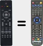 Replacement remote control for LCDTV22104 (20514712)