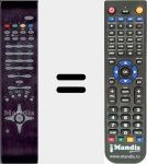 Replacement remote control for LCDTV3238 (20404299)