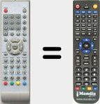 Replacement remote control for TP1907DVERS2