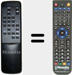 Replacement remote control for REMOTE T35