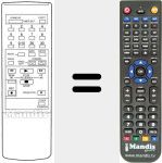 Replacement remote control for VCR 30 CHANNELS / TI