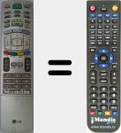 Replacement remote control for AKB30588001