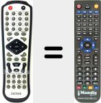 Replacement remote control for DVU1009
