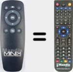 Replacement remote control for MINIX002