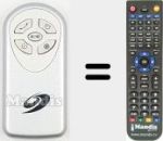 Replacement remote control for REMCON1711