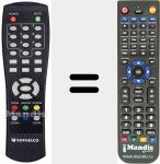 Replacement remote control for REMCON1007