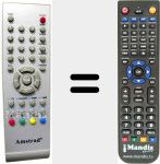 Replacement remote control for REMCON044