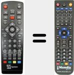 Replacement remote control for REMCON1230