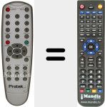 Replacement remote control for 119