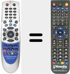 Replacement remote control for TM 5000 SERIES-1