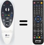Replacement remote control for AN-MR500G (AKB74535402)